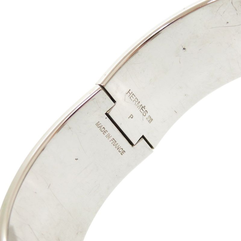 Hermes H Motif Clic Clac GM Bu Metal White Silver Stamped P (2012) Bracelet