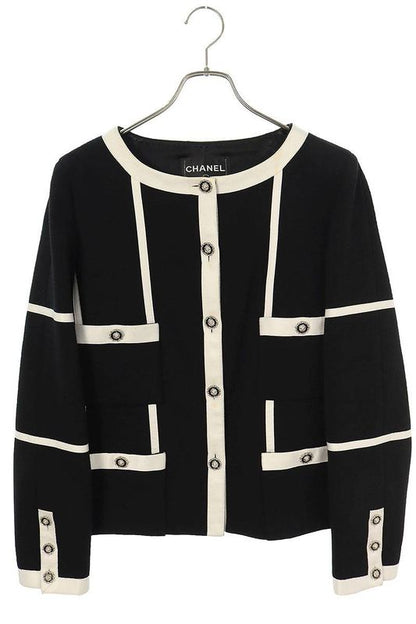 Chanel P64632v21533 Lion Button Collarless Blouson Women 44