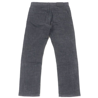 DIOR 313ds14b315x Logo Patch Leather Patch Button Fly Denim Pants Jeans Black