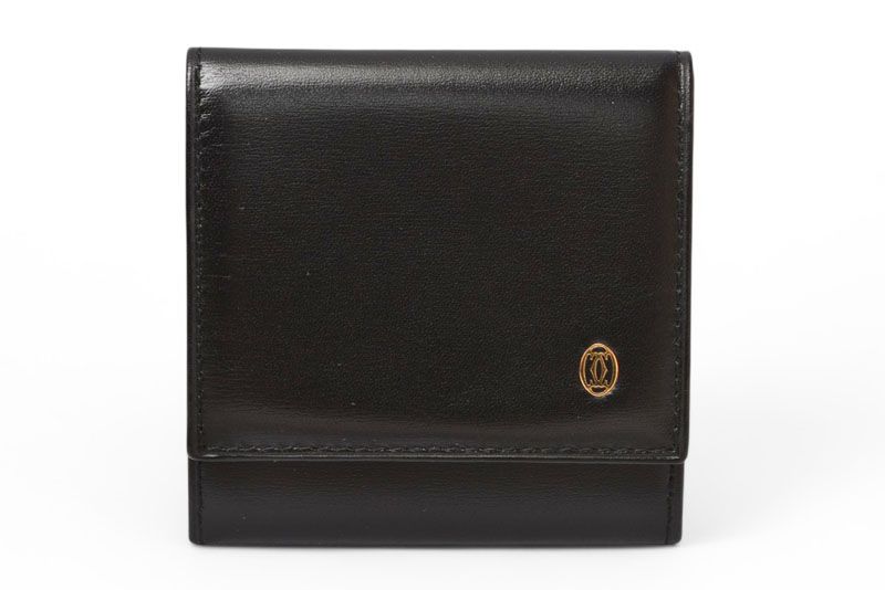 Cartier Coin Case Coin Purse Cartier Wallet Leather Pasha De Cartier Black