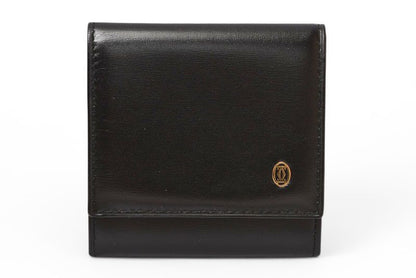 Cartier Coin Case Coin Purse Cartier Wallet Leather Pasha De Cartier Black