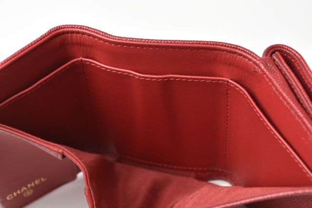 Chanel Mini Wallet Trifold Wallet Chanel Wallet Coco Mark Caviar Skin Dah Cles