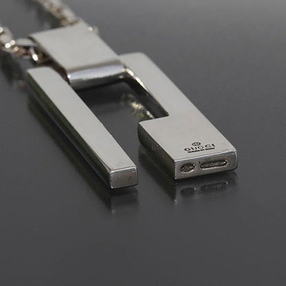Gucci G Logo Necklace 49 cm Silver 925 Unisex E1034