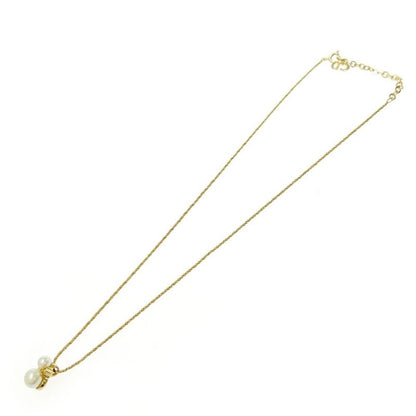 Christian Dior GP Rhinestone Faux Pearl Necklace Gold 409127 Necklace