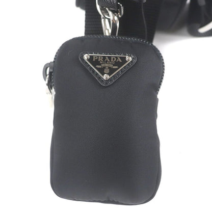 Prada 1bc167 Re-nylon Triangle Logo Triangle Plate Shoulder Bag With Pouch