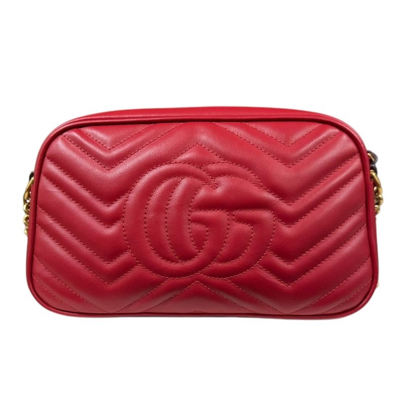 Gucci GG Marmont Shoulder Bag Leather 447632 Red Ladies Gucci  Gucci