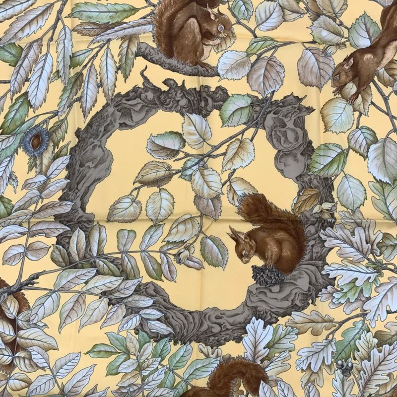 Hermes Carre 90 Silk Scarf Casse Noisette Nutcracker