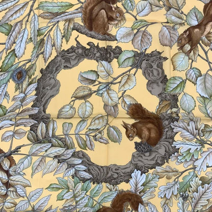 Hermes Carre 90 Silk Scarf Casse Noisette Nutcracker
