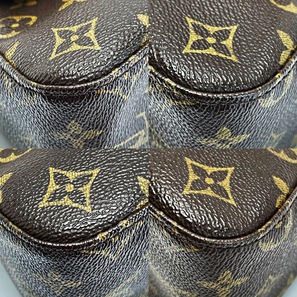 Louis Vuitton Monogram Mini Looping M51147 Brown Handbag Ladies Gold Hardware
