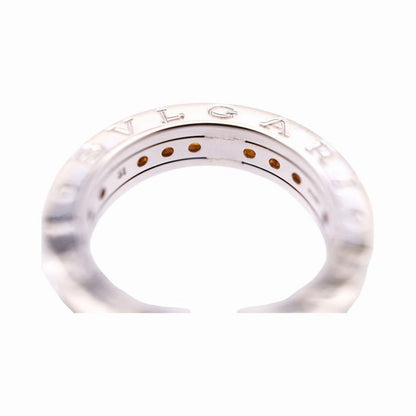 Bulgari B-zero1 Citrine 18K White Gold Ring #51 White Togo Old B-zero1 Ring