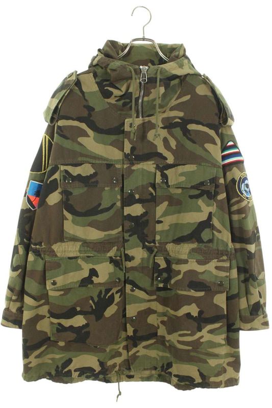 Saint Laurent Paris 16SS 415922 Y927l Camouflage Rocket Decoration Military Mod