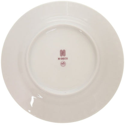 Hermes Dessert Plate (h-decor) Porcelain Red Porcelain Red Tableware 0473 Hermes