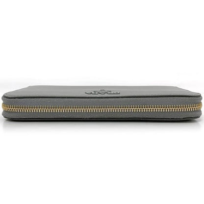 Prada Round Zipper Long Wallet Gray 1ml506 Excellent Condition Wallet