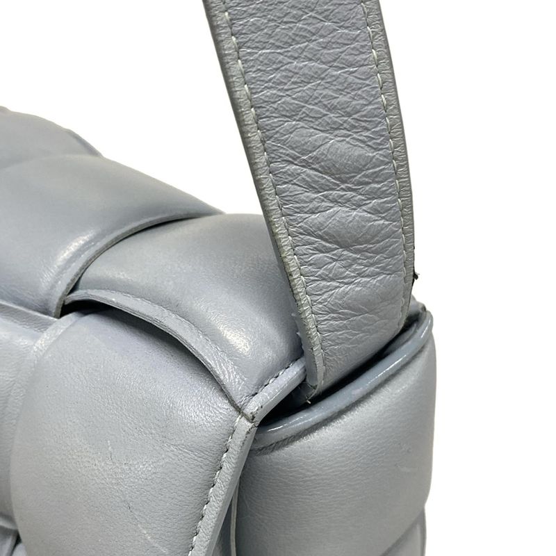 Bottega Veneta Shoulder Bag Padded Cassette Light Blue Lambskin