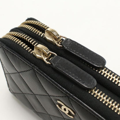 Chanel Round W Zip Wallet Long Wallet Round Zipper Lambskin 20788480 Ladies