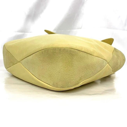 Loewe Handbag Yellow Anagram Excellent Condition Leather Suede Preowned