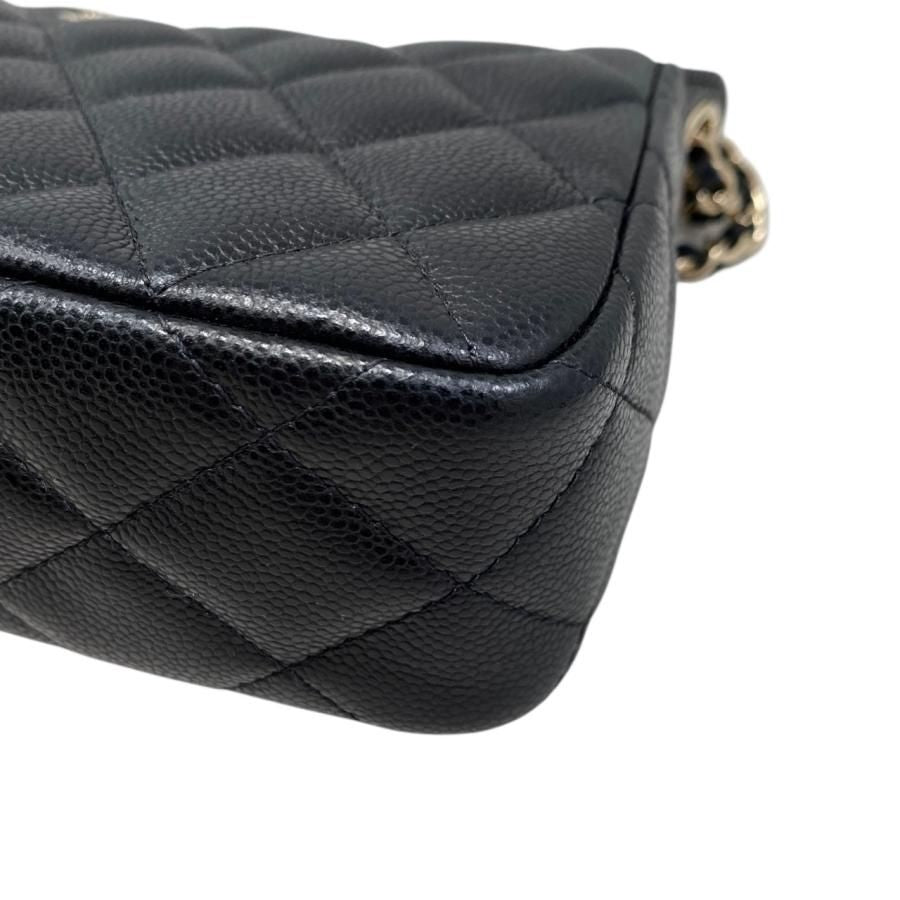 Chanel Shoulder Bag Classic Chain Clutch Mini Ap4704 Matelasse Caviar Skin Coco