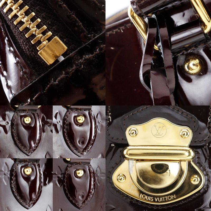 Louis Vuitton Melrose Avenue M93757 Monogram Vernis Amarante Gold Ladies Handbag