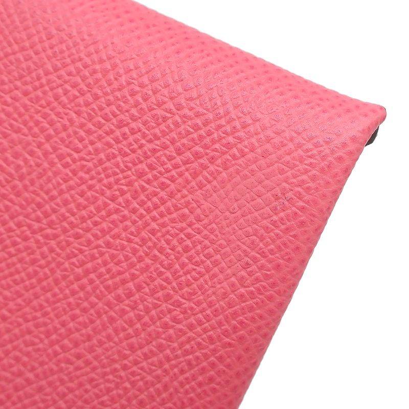 Hermes Coin Case Bastia Vaux Epson Rose Azalea Silver Hardware Coin Purse