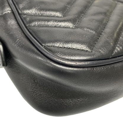 Gucci Shoulder Bag GG Marmont Quilted Mini Bag 448065 Black Chain Shoulder