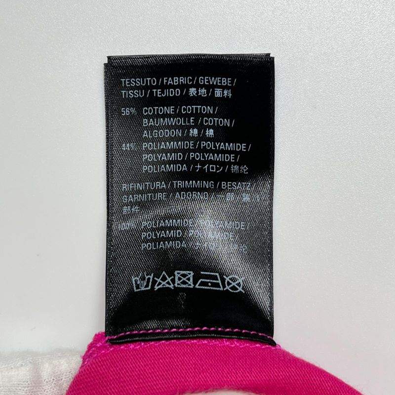 Balenciaga 612965 Logo Print Crew Neck Short Sleeve T-shirt Pink S Genuine