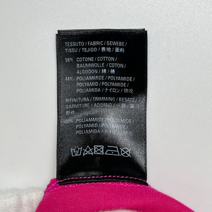 Balenciaga 612965 Logo Print Crew Neck Short Sleeve T-shirt Pink S Genuine
