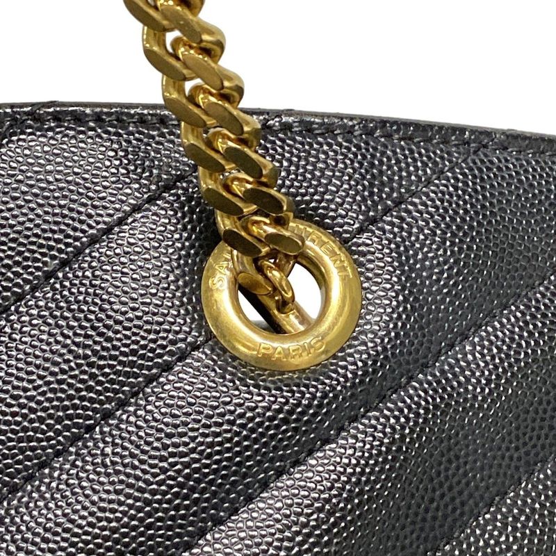 Saint Laurent Paris Tote Bag - 342022 Black Quilted/chain Shoulder Leather