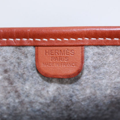Hermes Evelyn 1 Leather And Felt Gray Shoulder Bag Silver