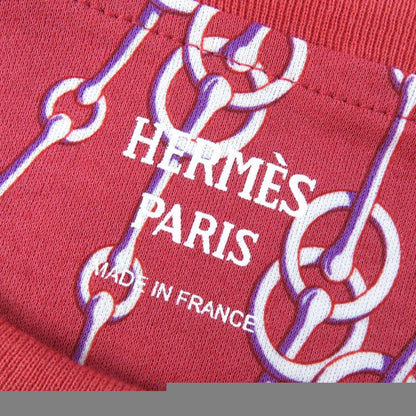 Hermes 22SS Cotton Allover Design Short-sleeved T-shirt Cut And Sewn Red 34