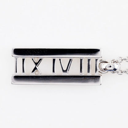 Tiffany & Co Atlas Open Bar 18kwhite Gold X Diamonds Ladies 6.6g Necklace