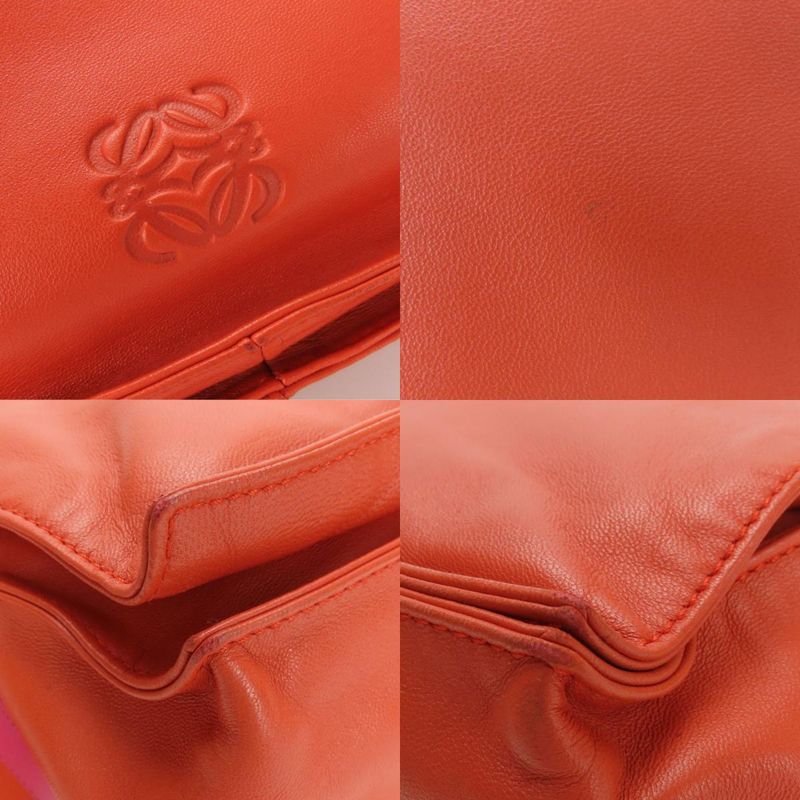 Loewe Shoulder Bag Flamenco Nappaleather Orange Pink Shoulder Crossbody 2WAY