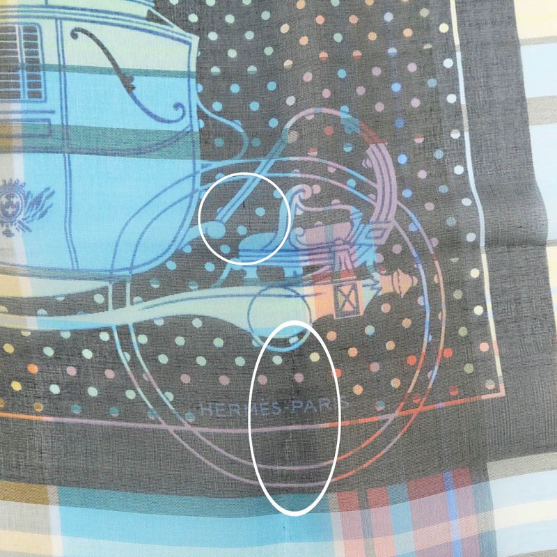 Hermes Carre 55 Scarf Madras Exlibris Bandana Silk Multicolor Accessory