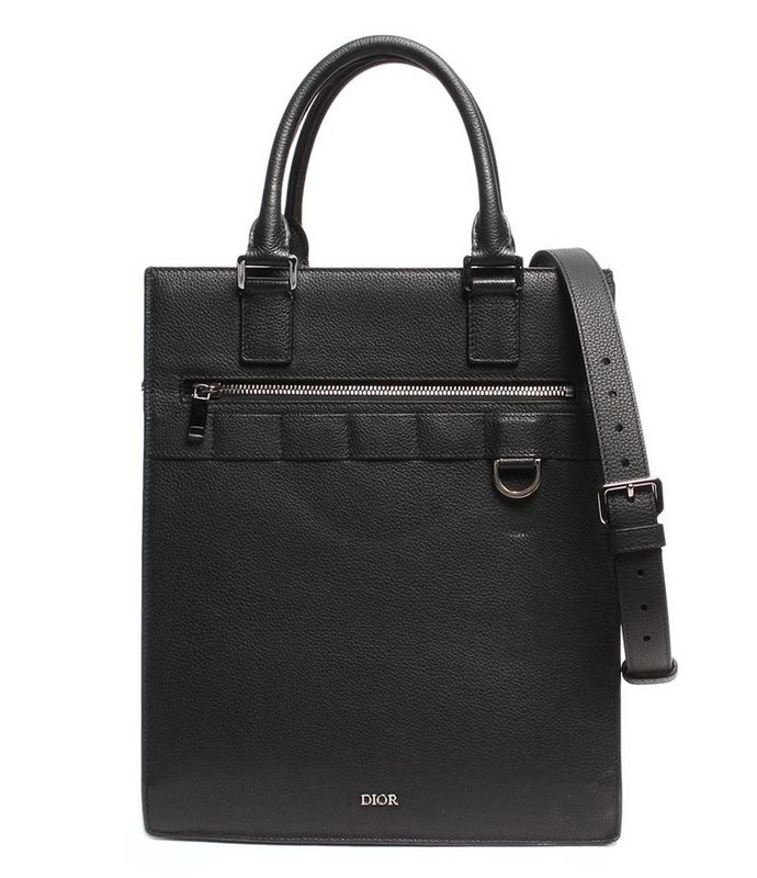 Dior Leather Tote Bag Silver Hardware Safari Tote Men's Dior