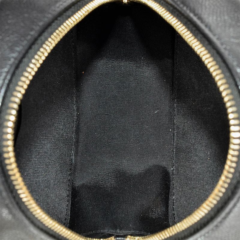 Chanel Round Chain Shoulder Bag Caviar Skin Ap2034 Black Gold Hardware 8 Digits