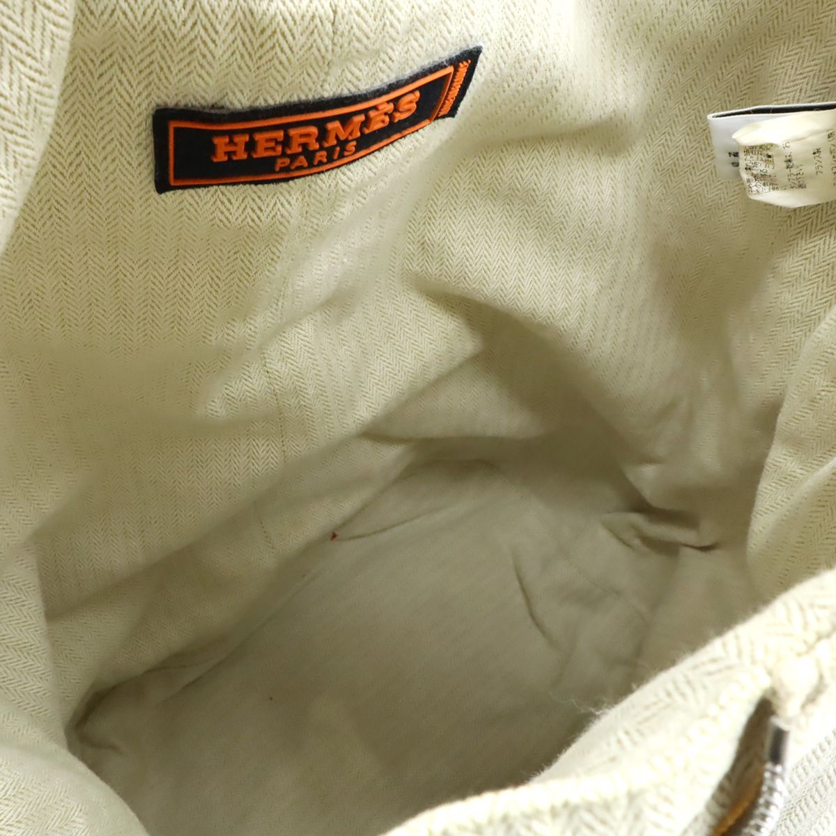 Hermes Cavalier Shoulder Bag One Shoulder Body Bag Canvas Natural Orange Yellow