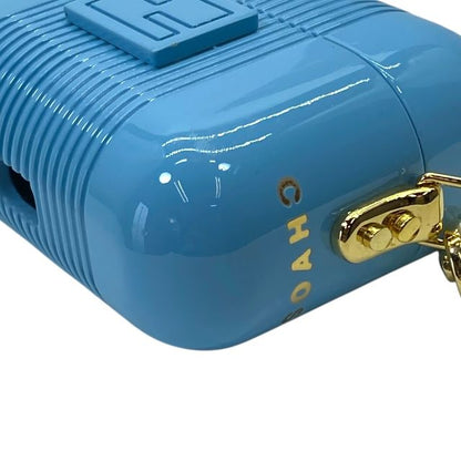 Fendi Airpods Case Airpods Case Earphone Case Key Holder Charm Light Blue Gold