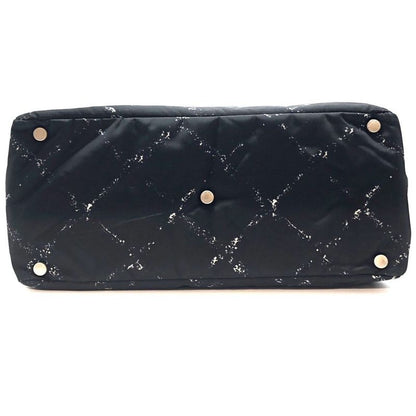 Chanel Former Travel Line Tote Bag A11833 5th Unit Nylon Black Ladies Pre-Owned