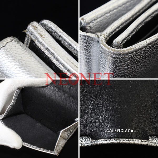 Balenciaga Leather Everyday Design Trifold Mini Wallet D7952