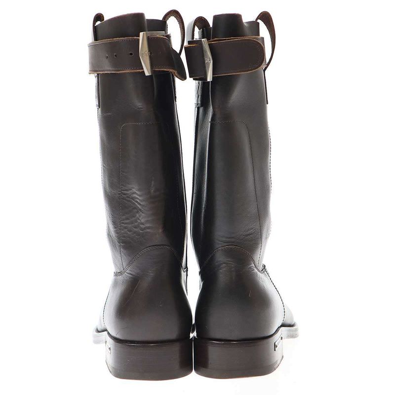 Louis Vuitton Heel Logo Leather Engineer Boots Go0032 Brown 7