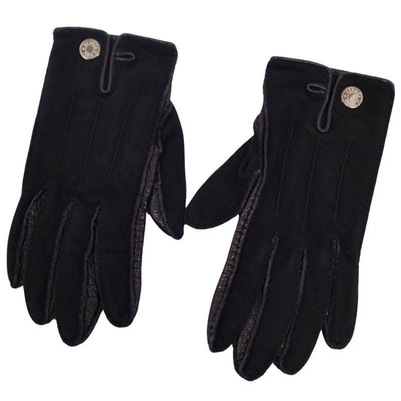 Hermes Gloves Suede Leather Serie Lady