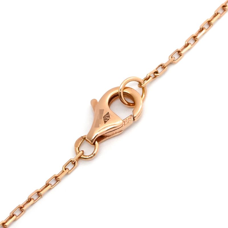 Cartier Necklace Logo Double C 18krg Diamonds Rose Gold 750rg 18k 18k Diamonds