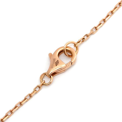 Cartier Necklace Logo Double C 18krg Diamonds Rose Gold 750rg 18k 18k Diamonds