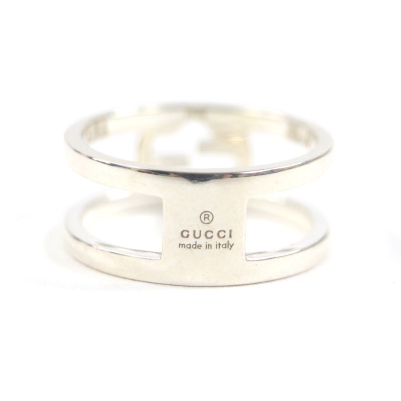  Gucci 797031 Interlocking G Wide Ring Ag925 Current Item Rings Silver 18 Size
