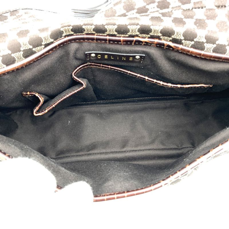 Celine Vc-st-0068 Handbag Shoulder Bag One Shoulder Macadam Tassel Canvas And