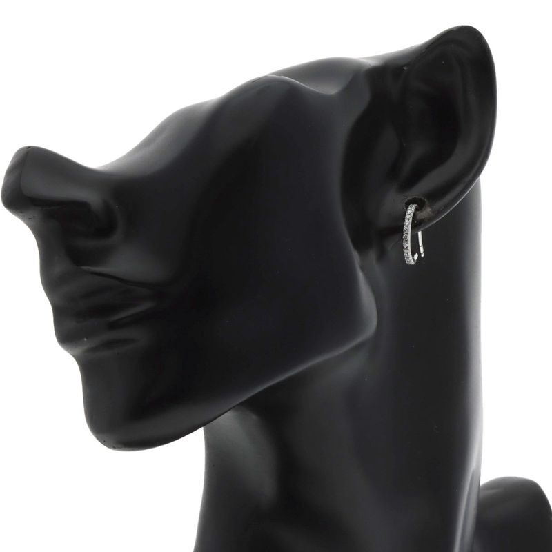 Tiffany & Co Metro Full Diamond Earrings 18K White Gold Ladies