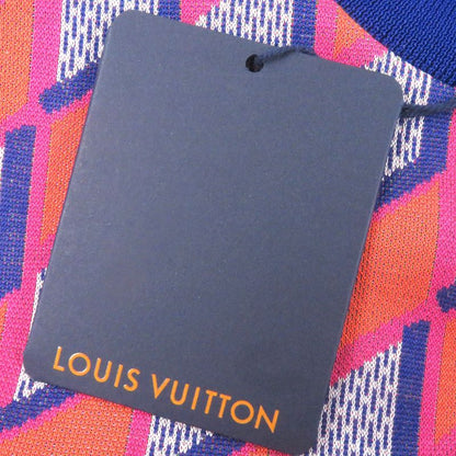 Louis Vuitton 2022 100% Cotton Diamond Damier Allover Knit Sweatshirt Orange L