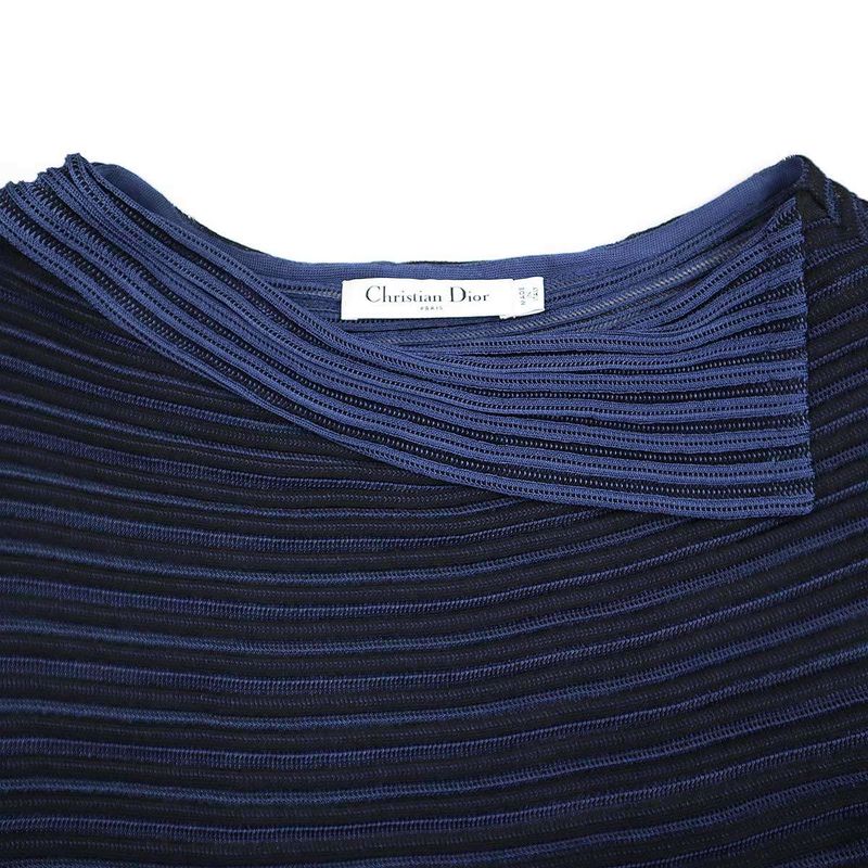 Christian Dior Sleeveless Design Dress 5c24614am535 Navy 36