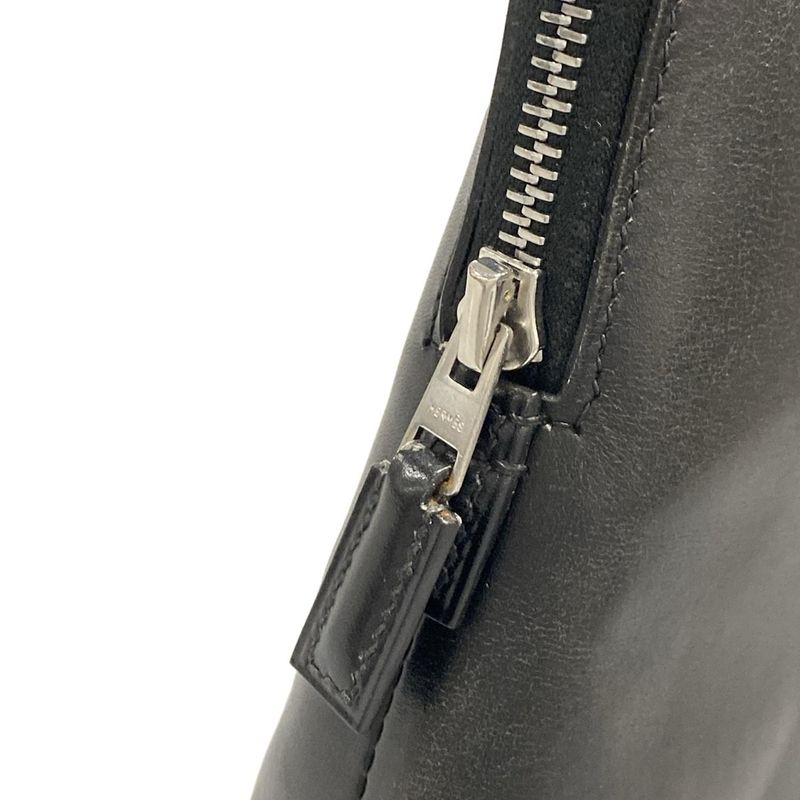 Hermes Handbag Escapada Black Silver Hardware