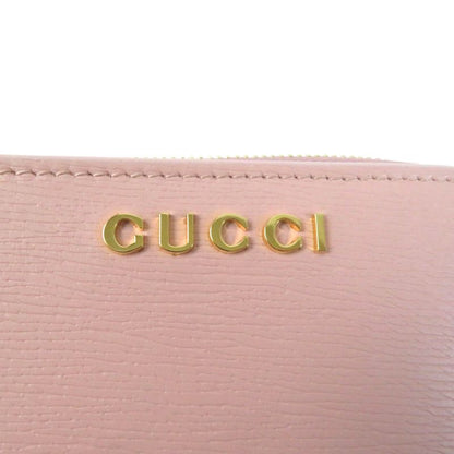 Gucci 772639 Script Mini Wallet With Logo Hardware Leather Bifold Wallet Light