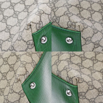 Gucci Tote Bag GG PVC Leather Green 83ka926